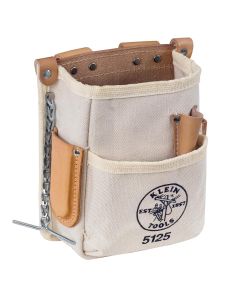 KLE5126 image(0) - Klein Tools Leather Tool Pouch with Knife Snap, 5-Pocket
