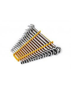 KDT86928 image(0) - GEARWRENCH 16 Piece 90-Tooth 12 Point Metric Combination Ratcheting Wrench Set