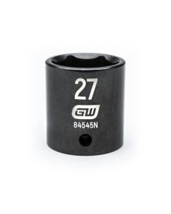 KDT84545N image(0) - GEARWRENCH 1/2 Inch Drive 6 Point Standard Impact Metric Socket 27mm