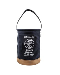 Klein Tools Canvas Bucket, Leather Bottom, Connection Points, 12-Inch