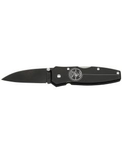 KLE44001BLK image(0) - Klein Tools Lightweight Lockback Knife, 2-1/2-Inch Drop Point Blade, Black Handle