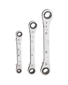 KLE68240 image(0) - Klein Tools Reversible Ratcheting Box Wrench, 5/8 x 11/16-Inch