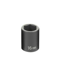 GRE1016M image(0) - Grey Pneumatic 3/8" Drive x 16mm Standard Socket