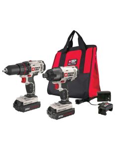 PRCPCCK604L2 image(0) - PORTER-CABLE 20V MAX* 1/2 in. Cordless Drill/Driver and 1/4 in. Impact Driver Combo Kit