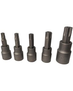 OTC5900-TT40-TT60 image(0) - OTC TORX Tamper Resistant Socket Set, 5 pcs. INCLUDES TT40, TT45, TT50, TT55, TT60