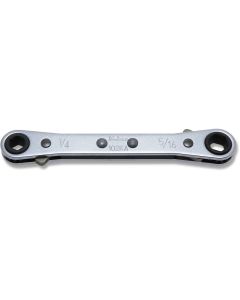 KKN102KA-1-4X5-16 image(0) - Ko-ken USA 102KA-1/4X5/16 Ratcheting Ring Wrench 1/4x9/32 6 Point Length 108 mm Reversible