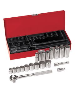 KLE65508 image(0) - Klein Tools 3/8-Inch Drive Socket Wrench Set, 20-Piece