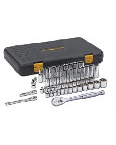 KDT80550P image(0) - GEARWRENCH 56 Piece 3/8 Inch Drive 6 Point 120XP Standard & Deep SAE/Metric Mechanics Tool Set