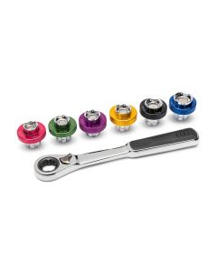 KDT3870D image(0) - GEARWRENCH 7 Piece 3/8 Inch Drive 6 Point Magnetic Oil Drain Plug Metric Socket Set