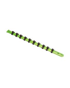 VIMV521G image(0) - VIM TOOLS 3/8 Inch Socket Rack 10 Piece 3/8 Inch Studs - Green