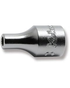 KKN2405M-3 image(0) - Ko-ken USA 2405M-3 1/4 Square Drive Socket 3 mm 12 Point Length 22 mm