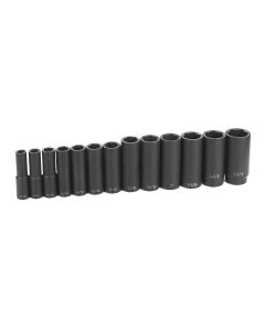 GRE1312D image(0) - Grey Pneumatic 1/2" Drive 13 Piece Deep Set
