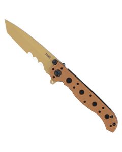 CRKM16-10DZ image(0) - CRKT (Columbia River Knife) M16-10DZ D2 Titanium Nitride Veff Serrations  Blade Folding Knife with Liner Lock Glass-Reinforced Nylon Handle - Desert Tan