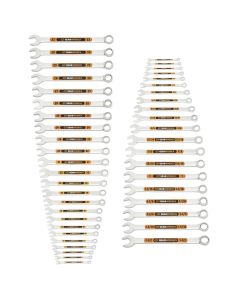 KDT81919H image(0) - GEARWRENCH 44 Piece 12 Point SAE/Metric Hi-Viz Long Pattern Combination Wrench Set