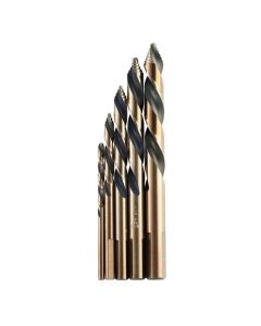 KNK5KK10-LH image(0) - KnKut KnKut 5 Piece Left Hand Step Point Mechanics Length Drill Bit Set