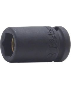 KKN12400MG-8 image(0) - Ko-ken USA 12400MG-8 1/4 Square Drive Socket 8 mm 6 Point Length 23 mm Magnet