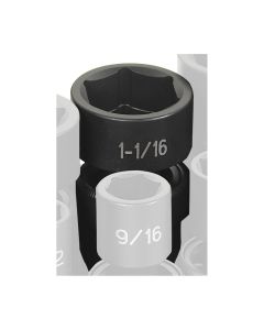 GRE2034U image(0) - Grey Pneumatic 1/2" Drive x 1-1/16" Standard Universal Socket