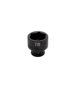VIMIMP678 image(0) - VIM TOOLS 7/8 Inch X 3/8 Inch Drive SAE Cr-Mo Impact Socket - Shallow