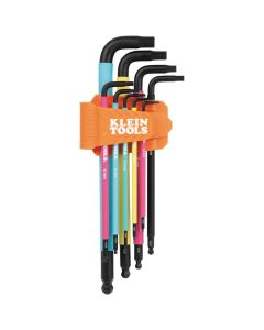 Klein Tools Color Coded Extra-Long L Style Hex Key Caddy Set, Metric, 9-Piece