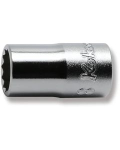 KKN2405M-8 image(0) - Ko-ken USA 2405M-8 1/4 Square Drive Socket 8 mm 12 Point Length 22 mm