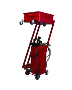 INT8888 image(0) - American Forge & Foundry Waste Oil Drain - Pressurized Evacuator w/ Suction Probes - Cantilever - 23.75 Gallon Capacity Steel Recovery Tank