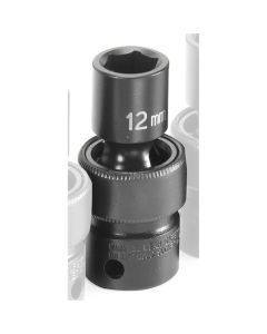 GRE1012UM image(0) - Grey Pneumatic 3/8" Drive x 12mm Standard Universal Socket