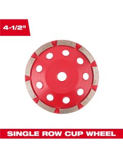MLW49-93-7704 image(0) - Milwaukee Tool 4 1/2 inch Single Row Diamond Cup Wheel