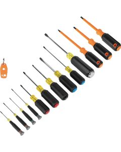 KLE85814 image(0) - Klein Tools Color-Coded Screwdriver Set, 14-Piece