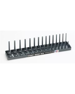 HNE3802 image(0) - Hansen Global 3/8 Inch Metric 2 Row Regular/Deep Socket Holder Tray - Grey