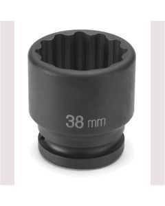 GRE3138M image(0) - Grey Pneumatic 3/4" Drive x 38mm Standard - 12 Point Socket