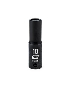 KDT84333N image(0) - GearWrench 3/8 Inch Drive 6 Point Deep Impact Metric Socket 10mm