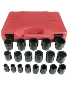 KTI33101 image(1) - K Tool International 19 Piece 1/2" DR Short Impact Socket Set