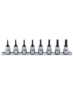 KKNRS3025-8-L50 image(0) - Ko-ken USA RS3025/8-L50 3/8 Sq. Dr. 8 Piece TORX&Acirc;&reg; Bit Socket set TORX T10-T45