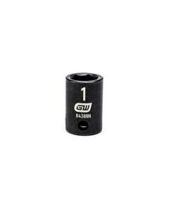KDT84388N image(0) - GEARWRENCH 3/8 Inch Drive 6 Point Standard Impact SAE Socket 1 Inch