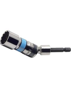KKNBD011SE-19 image(0) - Ko-ken USA BD011SE-19 1/4 Hex Drive Universal Long Socket 19 mm 12 Point 100 mm