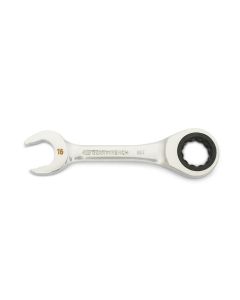 KDT86846 image(0) - GEARWRENCH 16mm 90-Tooth 12 Point Stubby Combination Ratcheting Wrench