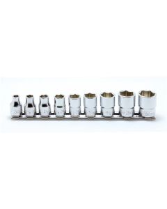 KKNRS3405A-9 image(0) - Ko-ken USA 3/8 Sq. Dr. Socket set 1/4-3/4 12 point 200mm 9 pieces