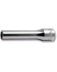 KKN2300M-5 image(0) - Ko-ken USA 2300M-5 1/4 Square Drive Socket 5 mm 6 Point Length 50 mm