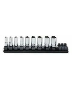KKNRS2300XZ-9 image(0) - Ko-ken USA RS2300XZ/9 1/4 Sq. Dr. Socket set  5.5-14mm 6 point  Z-series 9 pieces