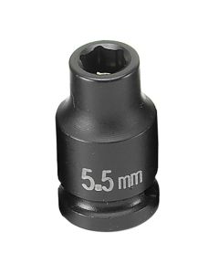 GRE955MG image(0) - Grey Pneumatic 1/4" Drive x 5.5mm Magnetic Standard Socket