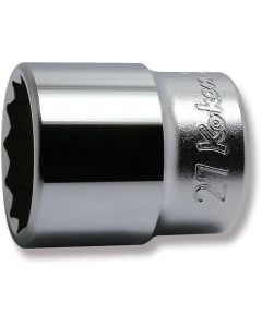KKN4405M-27 image(0) - Ko-ken USA 4405M-27 1/2 Square Drive Socket 27 mm 12 Point Length 43 mm