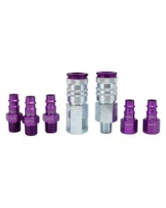 MILS-307VKIT image(0) - 7pc HighFlowPRO Set,V-style Purple,1/4"