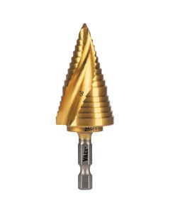 Klein Tools 2-Step Drill Bit, Double-Fluted, 7/8-Inch to 1-1/8-Inch