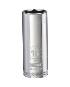 DWTDWMT86327OSP image(0) - DEWALT 6 Point 3/8'' Drive Deep Socket 15Mm