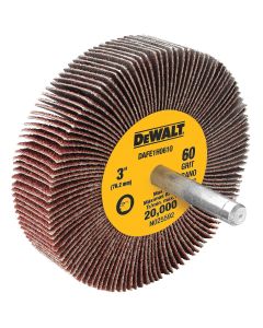 DWTDAFE1H0610 image(0) - DEWALT 3-Inch By 1-Inch By 1/4-Inch Hp 60G Flap Wheel