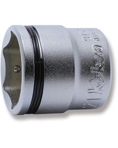 KKN3450M-21 image(0) - Ko-ken USA 3/8 Sq. Dr. Socket 21mm Nut Grip Length 29mm