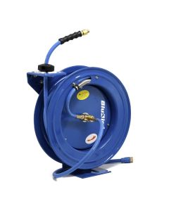 BLBBBRHD3850 image(0) - BluBird Rubber Air Hose Reel Heavy Duty Single Arm Assembly 3/8" x 50'