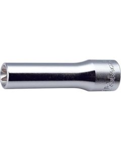 KKN4325-E12 image(0) - Ko-ken USA 4325-E12 1/2 Square Drive Deep TORX E12 Socket - Length 77 mm