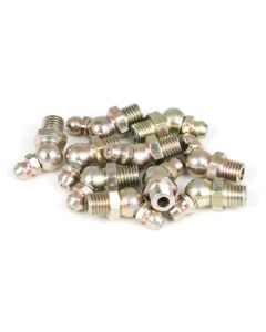 WLMW54260 image(0) - Wilmar Corp. / Performance Tool 10 pk. 8mm x 1 Short 45 Grease Fitting