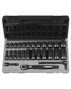 GRE81627RD image(0) - Grey Pneumatic 3/8" Drive 27 Piece Fractional Std & Deep Duo-Socket Set - 6 Point